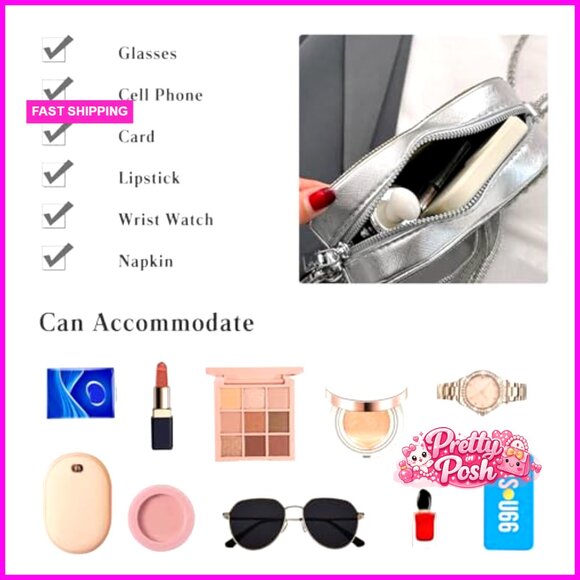 Rhinestone Heart Shape Evening Clutch Bag with Detachable Chain